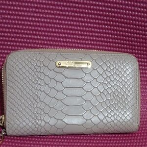 GiGi New York Embossed Gray Wallet